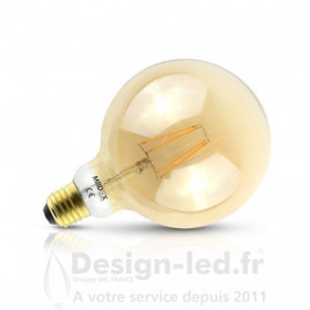 Ampoule E27 G125 led filament 8w 2700k