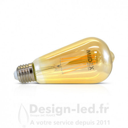 Ampoule E27 ST64 filament 8w 2700k, miidex 7159 Miidex Lighting 6,20 € Ampoule LED E27