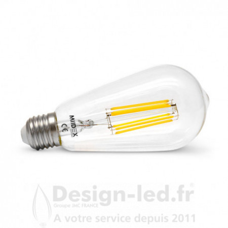 Ampoule E27 ST64 led filament 8w 2700k dimm, miidex24, 71590 Miidex Lighting 6,00 € Ampoule LED E27