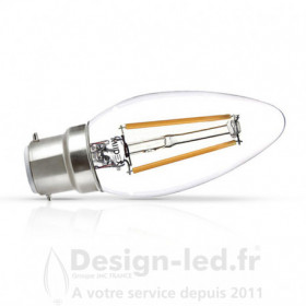 Ampoule B22 led filament flamme 4W 2700K