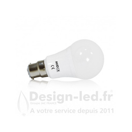 Ampoule LED B22 Bulb 8.5W 3000K, miidex 73935 Miidex Lighting 3,30 € Ampoule LED B22