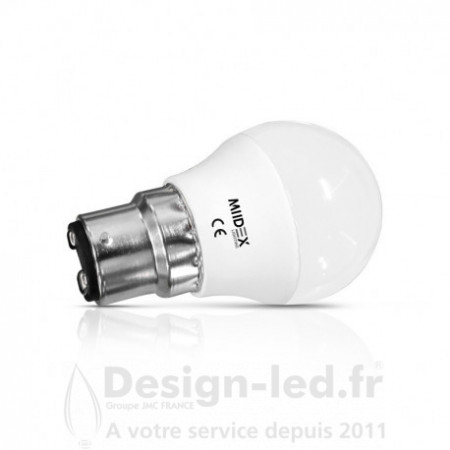 Ampoule B22 led G45 5w 4000k, miidex 74863 Miidex Lighting 3,00 € Ampoule LED B22