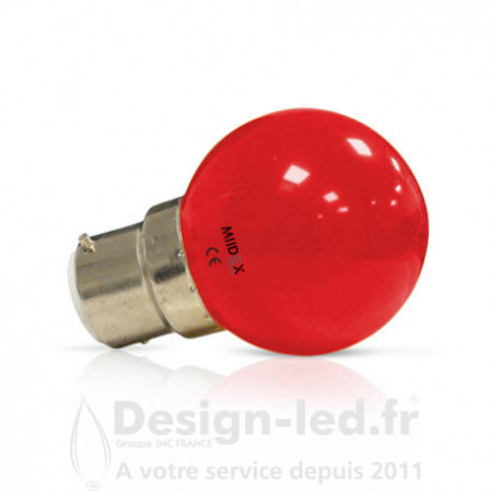 Ampoule B22 led 1w Rouge, miidex24, 7642 Miidex Lighting 2,40 € Ampoule LED B22