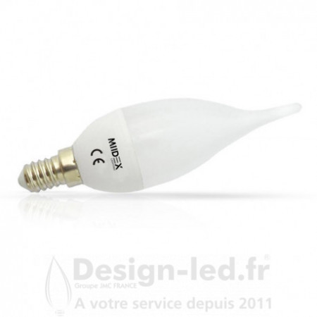 Ampoule E14 coup de vent led 4w 4000k, miidex23, 7461C promo Miidex Lighting 1,70 € -40% Ampoule LED E14