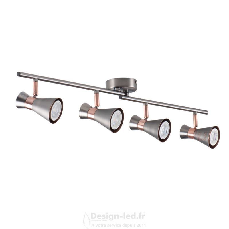 https://design-led.fr/ Luminaire mural et plafonnier MILENO argent / cuivre 4xGU10 61,00 € 61,00 € 29119