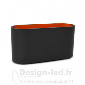 Applique Murale HOYA OVALE G9 X1 Noir/Doré Ovale