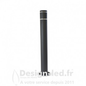 Potelet E27 Gris Anthracite Rond IP44, miidex 70820