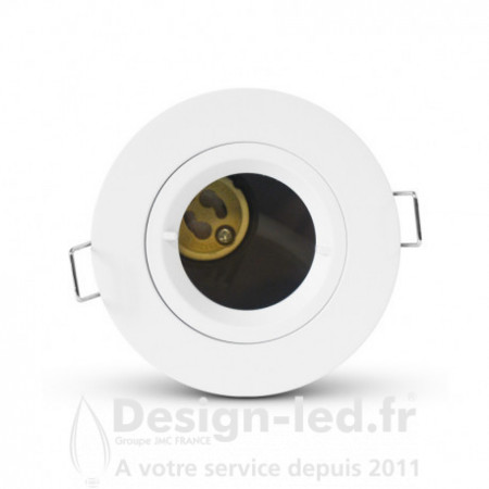 Support plafond BBC Rond Blanc avec douille automatique Ø90 mm, miidex 77184 13,50 €