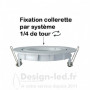 Support plafond blanc 95mm 1/4 de tour orientable, miidex 7711 6,20 €