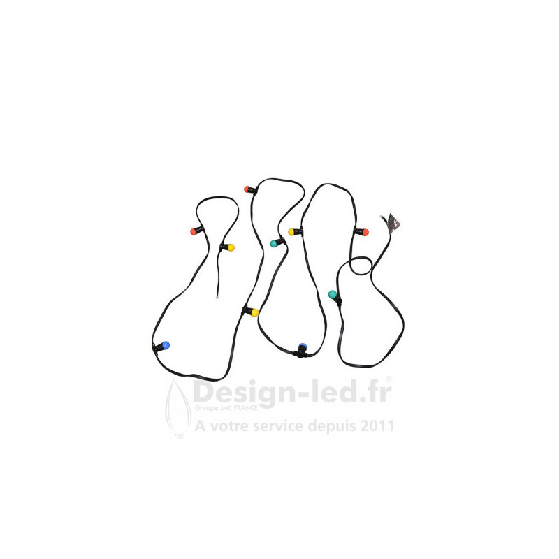 https://design-led.fr/ guirlande guinguette - foraine extérieur plat noir 10ml 10 x B22 + ampoules 86,70 € 86,70 € 51030