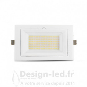 https://design-led.fr/ Spot LED Rectangulaire STELLA Inclinable avec Alimentation Electronique 32/38W CCT GARANTIE 5 ANS 126...