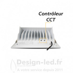 https://design-led.fr/ Spot LED Rectangulaire STELLA Inclinable avec Alimentation Electronique 32/38W CCT GARANTIE 5 ANS 126...