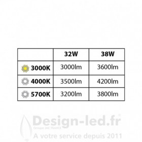 https://design-led.fr/ Spot LED Rectangulaire STELLA Inclinable avec Alimentation Electronique 32/38W CCT GARANTIE 5 ANS 126...