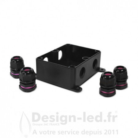 Miidex Lighting - Connecteur Étanche IP68 450V Noir 3 Fils - Réf