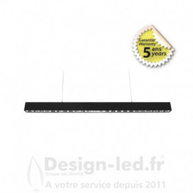 Linéaire LED Noir 1200mm 30W 4000K UGR GARANTIE 5 ANS, miidex 75759