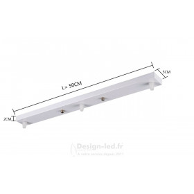 Plaque de plafond 3 trous blanc 50 cm, dla C1145 promo Design-LED 22,80 € -70% Suspensions avec ou sans douille