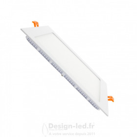 Downlight LED carre Extra-Plate 18W blanc 6000k 225x225mm