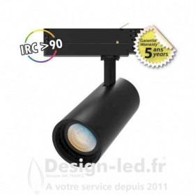 Spot LED sur Rail Noir 35W FOCUS CCT IRC90 GARANTIE 5 ANS