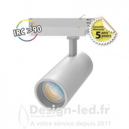 Spot LED sur Rail Blanc 25W CCT IRC90 GARANTIE 5 ANS, miidex24, 100203 Miidex Lighting 118,20 € Projecteur led triphasés
