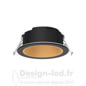 Support basse luminance rond noir doré pour spot éclat II