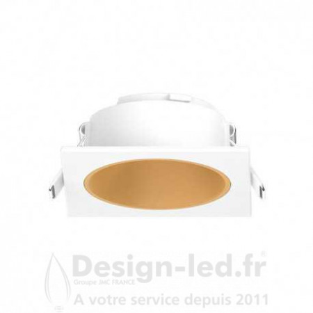 Collerette carrée blanc- doré fix pour spot éclat II, miidex24, 100286 Miidex Lighting 15,00 € Spot led ÉCLAT CCT II