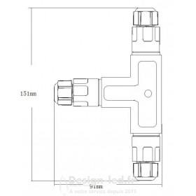https://design-led.fr/ Connecteur Étanche 3 Contacts type T Rapide IP68 16,00 € 16,00 € C192224