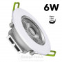 Spot LED rond encastrable orientable 6w 2700k IP20, dla B1207BC promo 7,40 € -50%