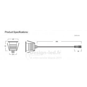 https://design-led.fr/ Spot Led encastrable inox 3W 24V 6000K, dla A2561 promo 36,00 € 10,80 € -70%