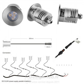 https://design-led.fr/ Spot Led encastrable inox 3W 24V 6000K, dla A2561 promo 36,00 € 10,80 € -70%