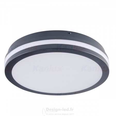 Plafonnier BENO LED Ø260 24w 4000k IP54 graphite, kanlux 33341 46,20 €