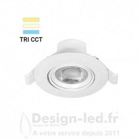 Spot LED Orientable 7w CCT 3000K/4000K/6000K, miidex 100085 Miidex Lighting 12,20 € Spot LED intégré