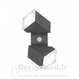 Applique Murale LED BUSTER 13W Détecteur 3000K Gris IP54