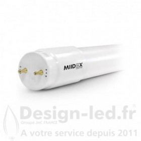 Tube LED T8 18W 6000K 1200 mm P/N même coté