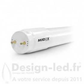 Tube LED T8 10W 4000K 600 mm P/N même coté