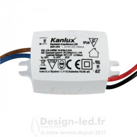 Alimentation électronique pour LED max 10W 12VDC IP20 KANLUX.