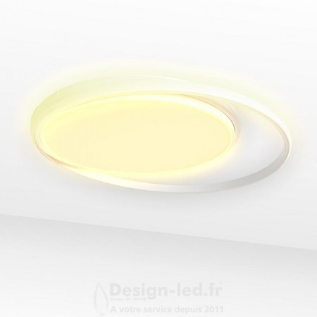 Plafonnier LED, 45W Lampe de Plafond, Lustre LED Modernes 4500LM pour salon,  chambre à coucher et couloirs Lumière Blanche Chaude 3000K