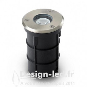 Spot encastrable LED inox 316L Ø62mm 3W Rond 3000K IP67, miidex 677910