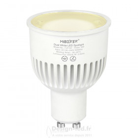 Spot à LED double blanc 5W GU10 pilotable