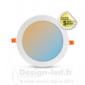 Plafonnier LED Blanc Ø225 18W SLIMY CCT Dimmable GARANTIE 5 ANS