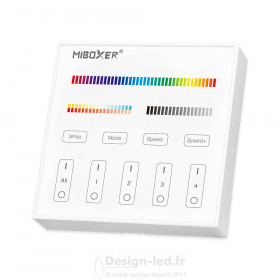Contrôleur LED RGB&CCT tactile sans fil 4 zones