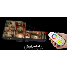 https://design-led.fr/ Télécommande 4 Zones RGB(W) 2.4 GHz, Mi-Light 14,30 € 14,30 € FUT096 - 7649