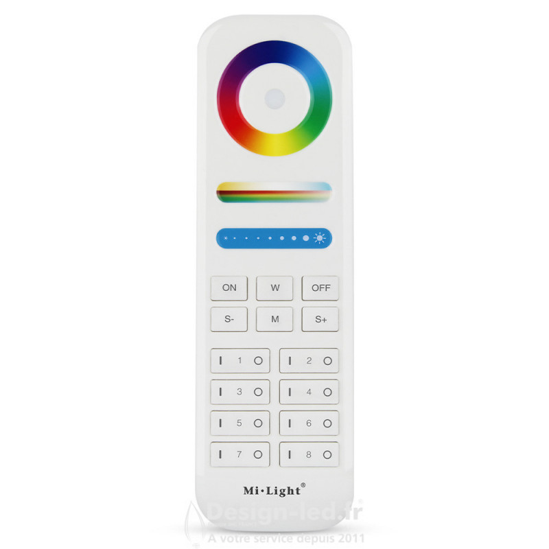 https://design-led.fr/ Télécommande Radio Fréquence RGB&CCT 8 zones 21,60 € 21,60 € FUT089