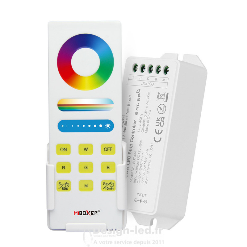 Télécommande & contrôleur LED RVBW, Mi-Light, Miboxer, FUT044A Nom