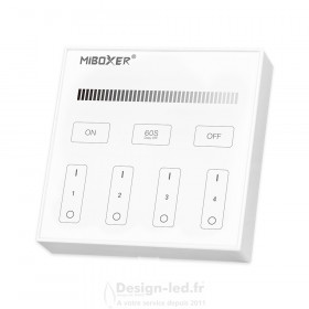 Contrôleur LED simple couleur 4 zones tactile sans fil