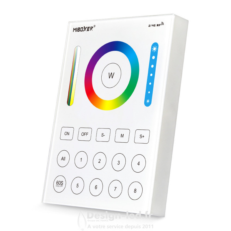 https://design-led.fr/ Contrôleur LED RGB&CCT tactile sans fil 8 zones 47,80 € 47,80 € FUTB8
