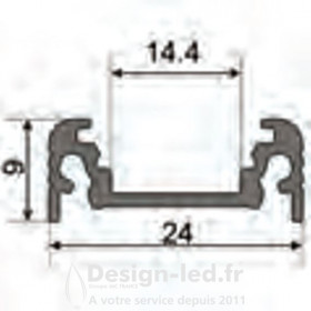 https://design-led.fr/ Profilé aluminium anodisé 2M pour ruban led plat XL, miidex 9884 27,20 € 27,20 €