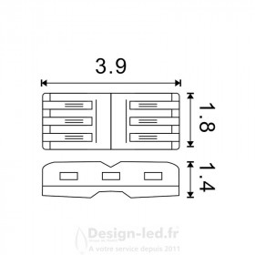 https://design-led.fr/ Connecteur Rapide à 3 entées et 3 sorties Jusqu'à 2.5 m lot de10 9,60 € 9,60 € LM9055
