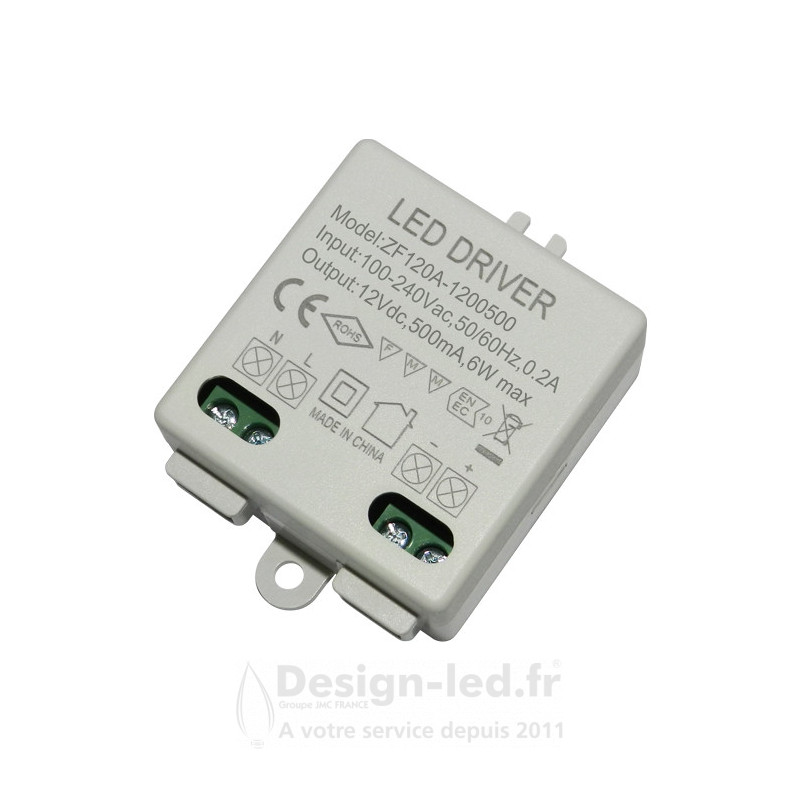 MINI Alimentation LED pour boîtier LED 12VDC 6W, IP20, 55/29.5