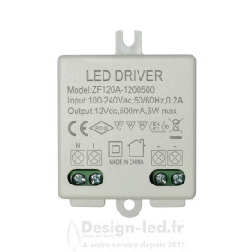 https://design-led.fr/ Alimentation LED 6W 12VDC 500mA 9,80 € 9,80 € A2546