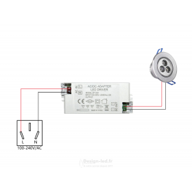 https://design-led.fr/ Alimentation LED 6W 12VDC 500mA 9,80 € 9,80 € A2546